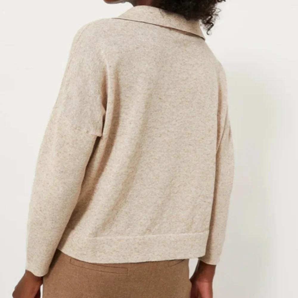 Tuckernuck Clayton Long Sleeve Knit Polo Tan Size XL/XXL Linen Blend - Picture 3 of 13
